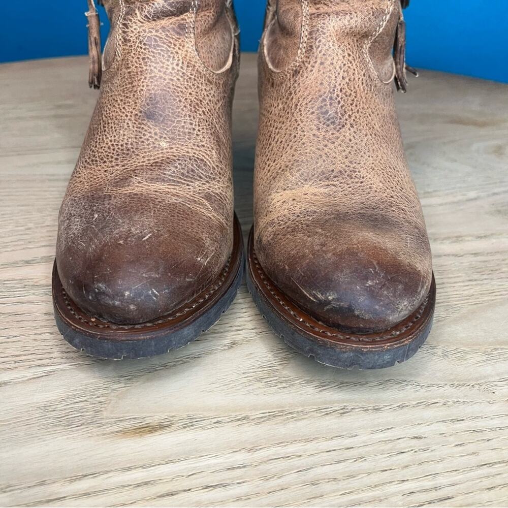 Justin Western Cowgirl Boots Distressed Brown Leather Festival Rodeo Women’s 7.5 - Picture 5 of 11